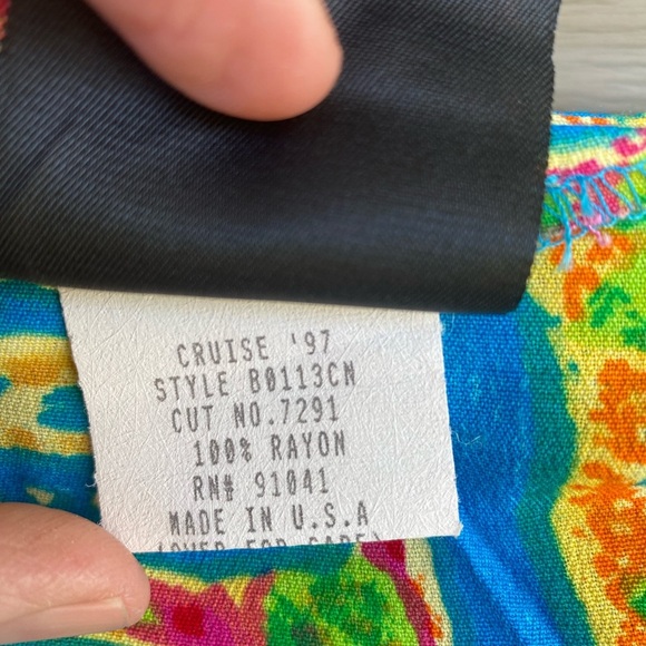 Big Hed Womens Vintage 90s Tribal Luau Maxi Long Skirt - Picture 8 of 8